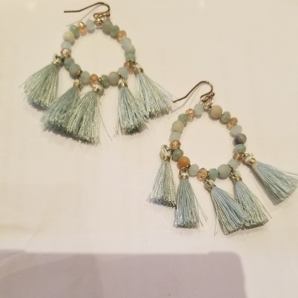 Vintage Hoop Tassel Stud Hook Earrings (Multiple Styles) - Picture 5 of 6